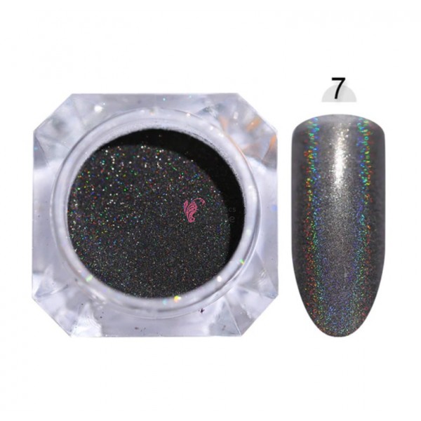 Pigment Holografic Born Pretty pentru unghii Cod NADP008TT - Black